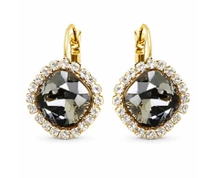 Diamond Sky Jewelry Auskarai „Glare III (Sidabrinis Shadow)“ su Swarovski® kristalais