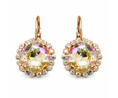Diamond Sky Jewelry Auskarai „Glare III (Luminous Žalias)“ su Swarovski® kristalais