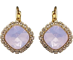 Diamond Sky Jewelry Auskarai „Glare III (Rose Vanduo Opal)“ su Swarovski® kristalais