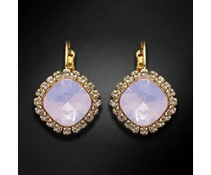 Diamond Sky Jewelry Auskarai „Glare III (Rose Vanduo Opal)“ su Swarovski® kristalais