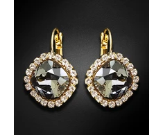 Diamond Sky Jewelry Auskarai „Glare III (Sidabrinis Shadow)“ su Swarovski® kristalais