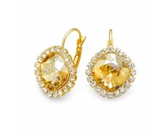 Diamond Sky Jewelry Auskarai „Glare III (Golden Shadow)“ su Swarovski® kristalais