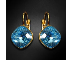 Diamond Sky Jewelry Auskarai „Glare IV (Aquamarine Mėlyna)“ su Swarovski® kristalais