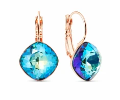 Diamond Sky Jewelry Auskarai „Glare IV (Bermuda Mėlyna)“ su Preciosa® kristalais