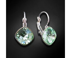 Diamond Sky Jewelry Auskarai „Glare IV (Chrysolite)“ su Swarovski® kristalais