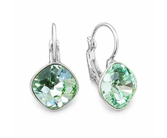 Diamond Sky Jewelry Auskarai „Glare IV (Chrysolite)“ su Swarovski® kristalais