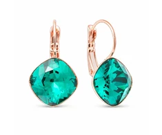 Diamond Sky Jewelry Auskarai „Glare IV (Emerald)“ su Swarovski® kristalais