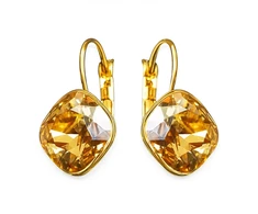 Diamond Sky Jewelry Auskarai „Glare IV (Golden Shadow)“ su Swarovski® kristalais