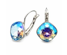 Diamond Sky Jewelry Auskarai „Glare IV R (Light Sapphire Shimmer)“ su Swarovski® kristalais