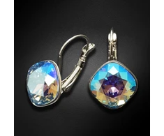 Diamond Sky Jewelry Auskarai „Glare IV R (Light Sapphire Shimmer)“ su Swarovski® kristalais