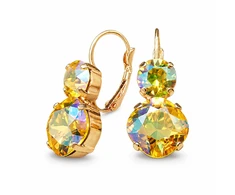Diamond Sky Jewelry Auskarai „Glare VI (Light Topaz Shimmer)“ su Swarovski® kristalais