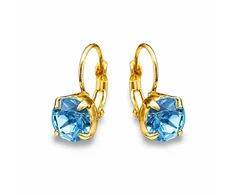 Diamond Sky Jewelry Auskarai „Glory (Aquamarine Mėlyna)“ su Swarovski® kristalais