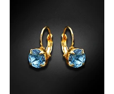 Diamond Sky Jewelry Auskarai „Glory (Aquamarine Mėlyna)“ su Swarovski® kristalais