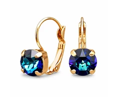Diamond Sky Jewelry Auskarai „Glory II (Bermuda Mėlyna)“ su Swarovski® kristalais