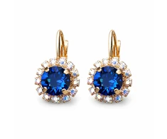 Diamond Sky Jewelry Auskarai „Glory II (Bermuda Mėlyna)“ su Swarovski® kristalais