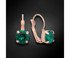 Diamond Sky Jewelry Auskarai „Glory II (Emerald)“ su Swarovski® kristalais