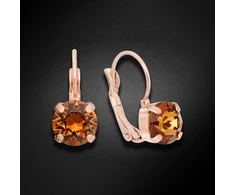 Diamond Sky Jewelry Auskarai „Glory II (Light Amber)“ su Swarovski® kristalais