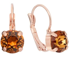 Diamond Sky Jewelry Auskarai „Glory II (Light Amber)“ su Swarovski® kristalais