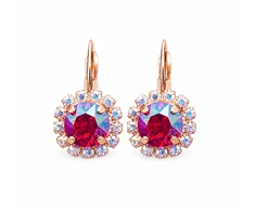 Diamond Sky Jewelry Auskarai „Glory II (Light Siam Shimmer)“ su Swarovski® kristalais