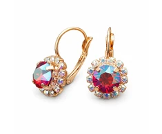 Diamond Sky Jewelry Auskarai „Glory II (Light Siam Shimmer)“ su Swarovski® kristalais