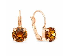 Diamond Sky Jewelry Auskarai „Glory II (Light Amber)“ su Swarovski® kristalais