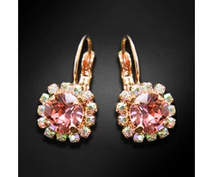 Diamond Sky Jewelry Auskarai „Glory II (Rose Peach)“ su Swarovski® kristalais