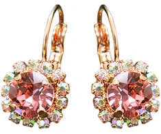 Diamond Sky Jewelry Auskarai „Glory II (Rose Peach)“ su Swarovski® kristalais