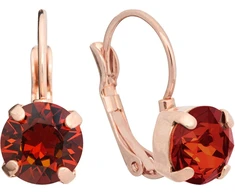 Diamond Sky Jewelry Auskarai „Glory II (Smoked Amber)“ su Swarovski® kristalais