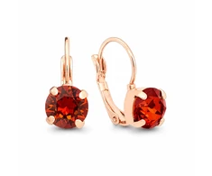 Diamond Sky Jewelry Auskarai „Glory II (Smoked Amber)“ su Swarovski® kristalais