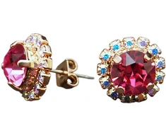 Diamond Sky Jewelry Auskarai „Glory III (Rose)“ su Swarovski® kristalais