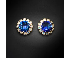 Diamond Sky Jewelry Auskarai „Glory III (Bermuda Mėlyna)“ su Swarovski® kristalais