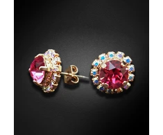 Diamond Sky Jewelry Auskarai „Glory III (Rose)“ su Swarovski® kristalais