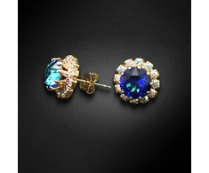 Diamond Sky Jewelry Auskarai „Glory III (Bermuda Mėlyna)“ su Swarovski® kristalais