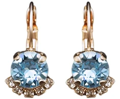 Diamond Sky Jewelry Auskarai „Glory III (Aquamarine Mėlyna)“ su Swarovski® kristalais