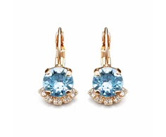 Diamond Sky Jewelry Auskarai „Glory III (Aquamarine Mėlyna)“ su Swarovski® kristalais