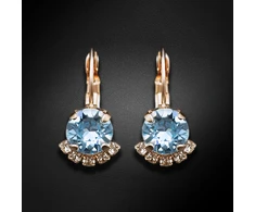 Diamond Sky Jewelry Auskarai „Glory III (Aquamarine Mėlyna)“ su Swarovski® kristalais
