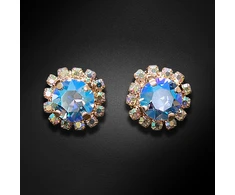 Diamond Sky Jewelry Auskarai „Glory III (Light Sapphire Shimmer)“ su Swarovski® kristalais