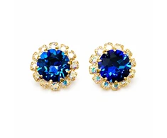 Diamond Sky Jewelry Auskarai „Glory III (Bermuda Mėlyna)“ su Swarovski® kristalais