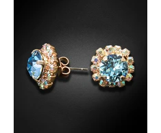 Diamond Sky Jewelry Auskarai „Glory III (Aquamarine Mėlyna)“ su Swarovski® kristalais