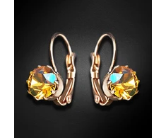 Diamond Sky Jewelry Auskarai „Glory (Light Topaz Shimmer)“ su Swarovski® kristalais