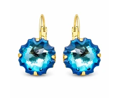 Diamond Sky Jewelry Auskarai „Gorgon (Bermuda Mėlyna)“ su Swarovski® kristalais