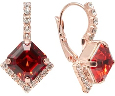 Diamond Sky Jewelry Auskarai „Imperial III (Scarlet)“ su Swarovski® kristalais