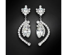 Diamond Sky Jewelry Auskarai „J’Adore V“ su Swarovski® kristalais