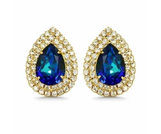 Diamond Sky Jewelry Auskarai „Jasmine (Bermuda Mėlyna)“ su Swarovski® kristalais