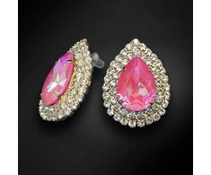 Diamond Sky Jewelry Auskarai „Jasmine (Lotus Rožinė DeLite)“ su Swarovski® kristalais