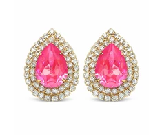 Diamond Sky Jewelry Auskarai „Jasmine (Lotus Rožinė DeLite)“ su Swarovski® kristalais