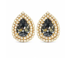 Diamond Sky Jewelry Auskarai „Jasmine (Sidabrinis Night)“ su Swarovski® kristalais