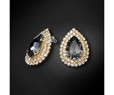 Diamond Sky Jewelry Auskarai „Jasmine (Sidabrinis Night)“ su Swarovski® kristalais