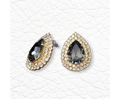 Diamond Sky Jewelry Auskarai „Jasmine (Sidabrinis Night)“ su Swarovski® kristalais