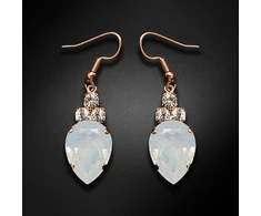 Diamond Sky Jewelry Auskarai „Leonora (Baltas Opal)“ su Swarovski® kristalais